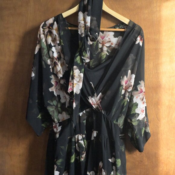 Gorgeous Floral Ralph Lauren Two Layer Dress. Women's L/XL. - Picture 3 of 5